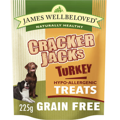 James Wellbeloved CrackerJacks Grain Free Hypo-Allergenic Dog Treats - Turkey