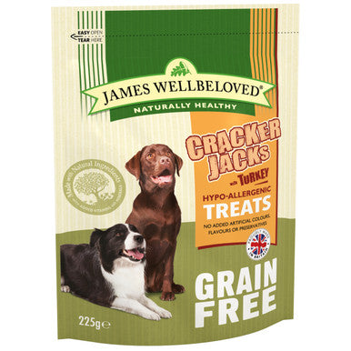 James Wellbeloved CrackerJacks Grain Free Hypo-Allergenic Dog Treats - Turkey