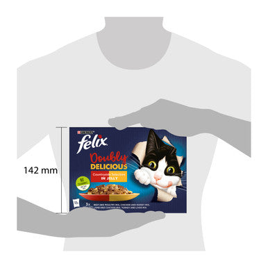 Felix Doubly Delicious Meat Cat Food 12 x 100g