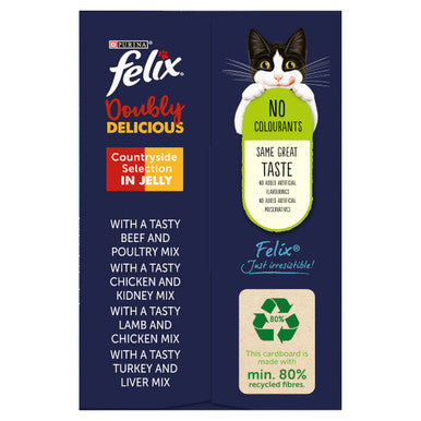 Felix Doubly Delicious Meat Cat Food 12 x 100g