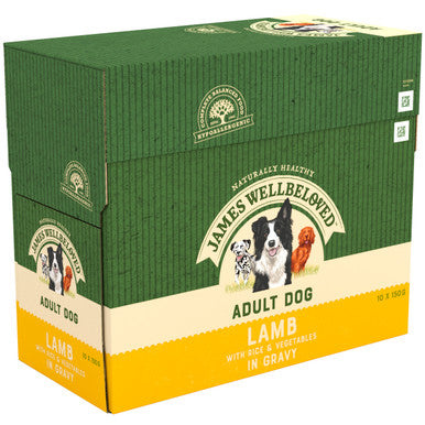 James Wellbeloved Adult Wet Dog Food Pouches - Lamb & Rice in Gravy