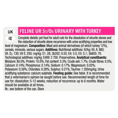 Purina Pro Plan Veterinary Diets UR St/Ox Urinary Adult Cat Wet Food - Turkey