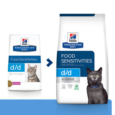 Hill's Prescription Diet d/d Food Sensitivities Adult and Senior Dry Cat Food - Duck & Green Pea 1.5kg