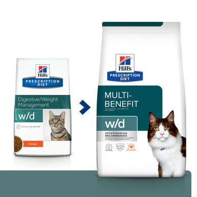 Hill's Prescription Diet Digestive/Weight Management w/d Adult Dry Cat Food - Chicken