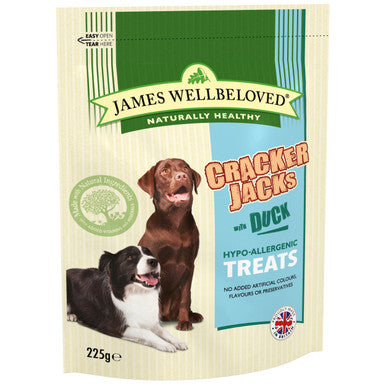 James Wellbeloved CrackerJacks Hypo-Allergenic Dog Treats - Duck