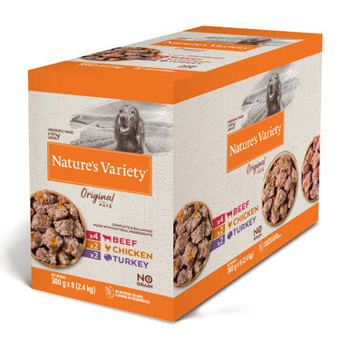 Nature's Variety Adult Original Medium Breed Wet Dog Food Pouches - Multipack