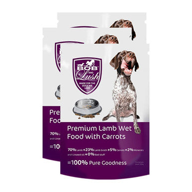 Bob and Lush Grain-free Wet Dog Food in Tray - Lamb