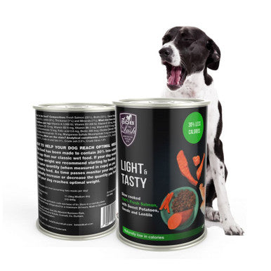 Bob and Lush Light & Tasty Grain-free Wet Dog Food in Tin - Salmon