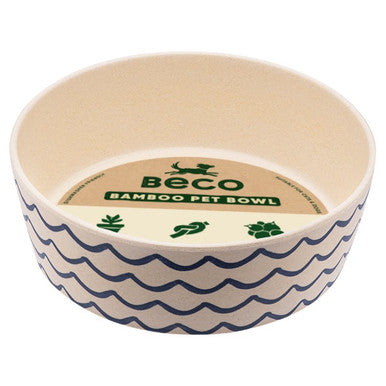 Beco Pets Bamboo Printed Bowl Save the Waves