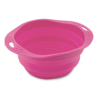 Beco Pets Collapsible Pink Dog Travel Bowl