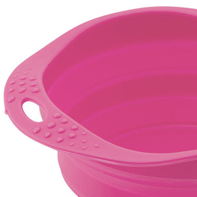 Beco Pets Collapsible Pink Dog Travel Bowl