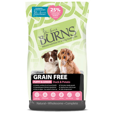 Burns Free From Puppy Duck and Potato Dry Dog Food