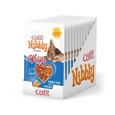 Catit Nibbly Wraps Chicken & Fish Cat Treat