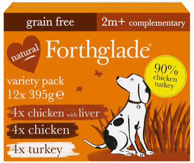 Forthglade Just 90% Poultry Variety (Turkey Chicken Liver) Wet Dog Food