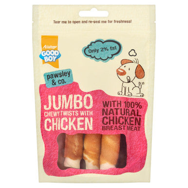 Good Boy Pawsley & Co Jumbo Twisters with Chicken Dog Treat