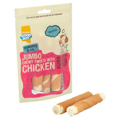 Good Boy Pawsley & Co Jumbo Twisters with Chicken Dog Treat