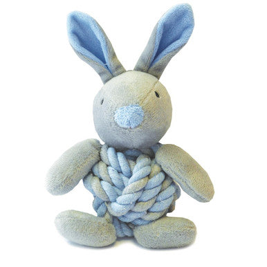 Happy Pet Little Rascals Knottie Bunny Blue Puppy Toy