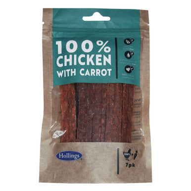 Hollings 100% Chicken bars with Carrot Dog Treat