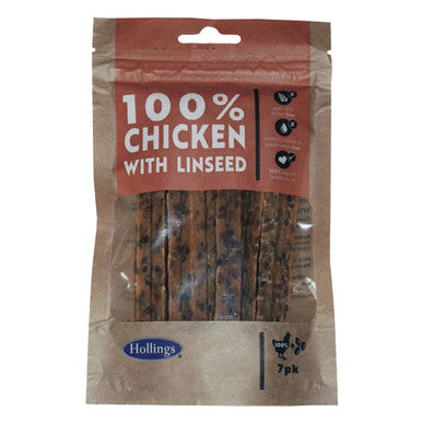 Hollings 100% Chicken bars with Linseed Dog Treat