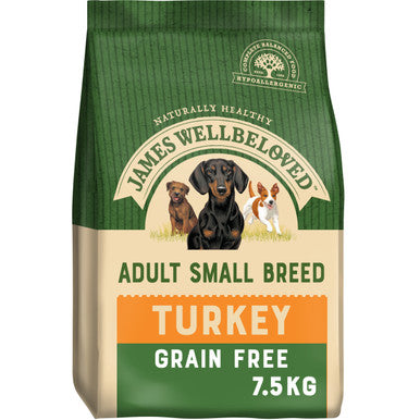 James Wellbeloved Grain-free Adult Small Breed Turkey & Veg Dry Dog Food