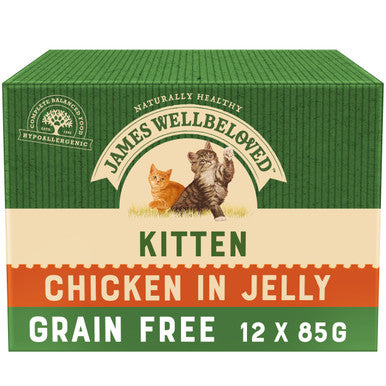 James Wellbeloved Kitten Grain-free Pouches with Chicken in Jelly