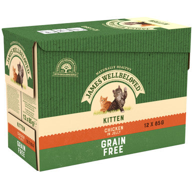 James Wellbeloved Kitten Grain-free Pouches with Chicken in Jelly