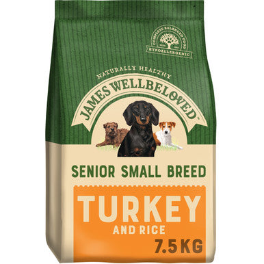 James Wellbeloved Small Breed Dog Dry Senior Turkey & Rice