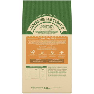 James Wellbeloved Small Breed Dog Dry Senior Turkey & Rice