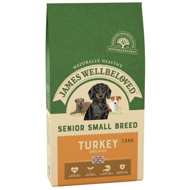 James Wellbeloved Small Breed Dog Dry Senior Turkey & Rice