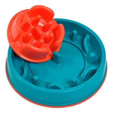 K9 Pursuits 2-in-1 Anti Gobble Dog Feeding Bowl & Interactive Game