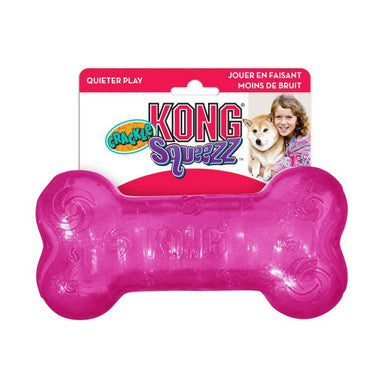 KONG Squeezz Crackle Bone for Dog Toy