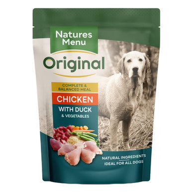 Natures Menu Original Adult Chicken & Duck Wet Dog Food Pouches