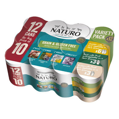 Naturo Adult Wet Dog Food Grain & Gluten Free Poultry Variety Cans