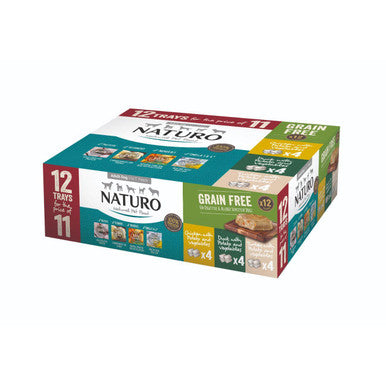 Naturo Adult Wet Dog Food Grain-free Variety Pack Trays