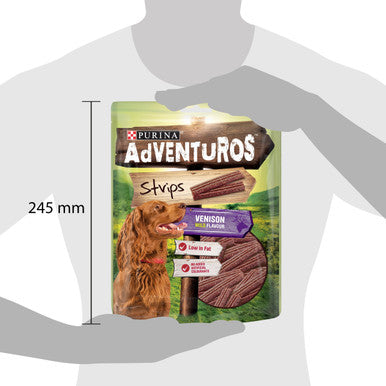 Purina Adventuros Strips Dog Treat Venison