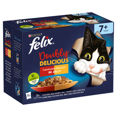 Purina Felix As Good As It Looks Doubly Delicious Senior Cat Food Meat