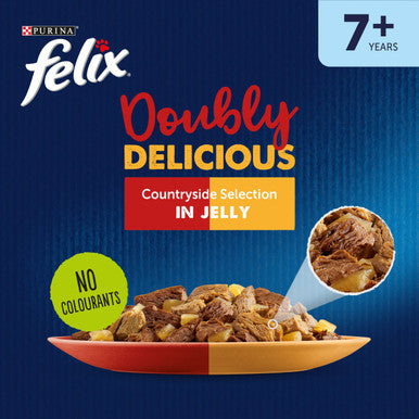 Purina Felix As Good As It Looks Doubly Delicious Senior Cat Food Meat