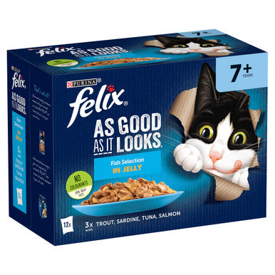 Purina Felix As Good As It Looks Senior Cat Food Fish