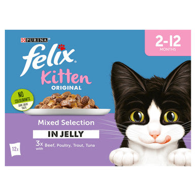 Purina Felix Kitten Cat Food Mixed in Jelly