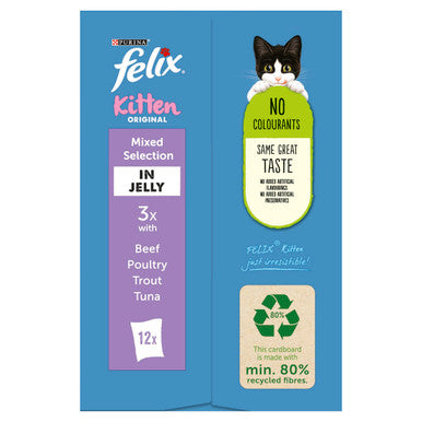 Purina Felix Kitten Cat Food Mixed in Jelly