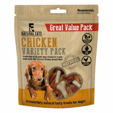 Rosewood Natural Eats Chicken Variety Pack Value Pack Dog Treat