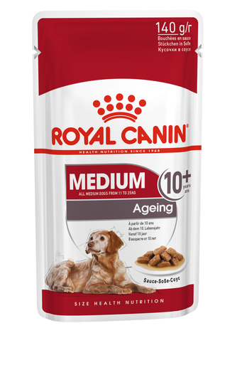 Royal Canin Medium Ageing 10+ Senior in Gravy Wet Dog Food