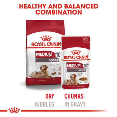 Royal Canin Medium Ageing 10+ Senior in Gravy Wet Dog Food