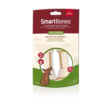 SmartBones Medium Bones Dog Treat Pack of 2 - Chicken