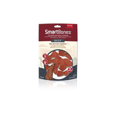 SmartBones Mini Bone Dog Treat Pack of 8 - Beef