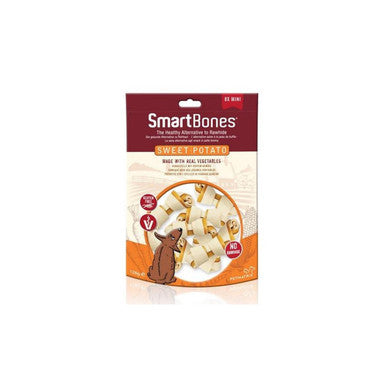 SmartBones Mini Bone Dog Treat Pack of 8 - Sweet Potato