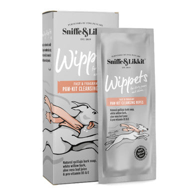 Sniffe & Likkit Wippets Fast & Fragrant Paw-Kit Dog Cleansing Wipes