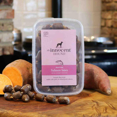 The Innocent Hound Dog Treat Salmon Bites with Sweet Potato