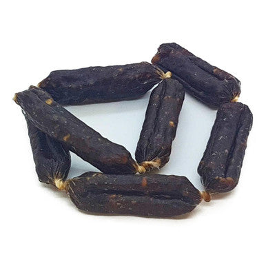 The Innocent Hound Dog Treat Venison Sausages with Chopped Apple