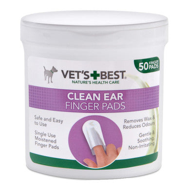 Vet's Best Clean Ear Finger Pads for Dog